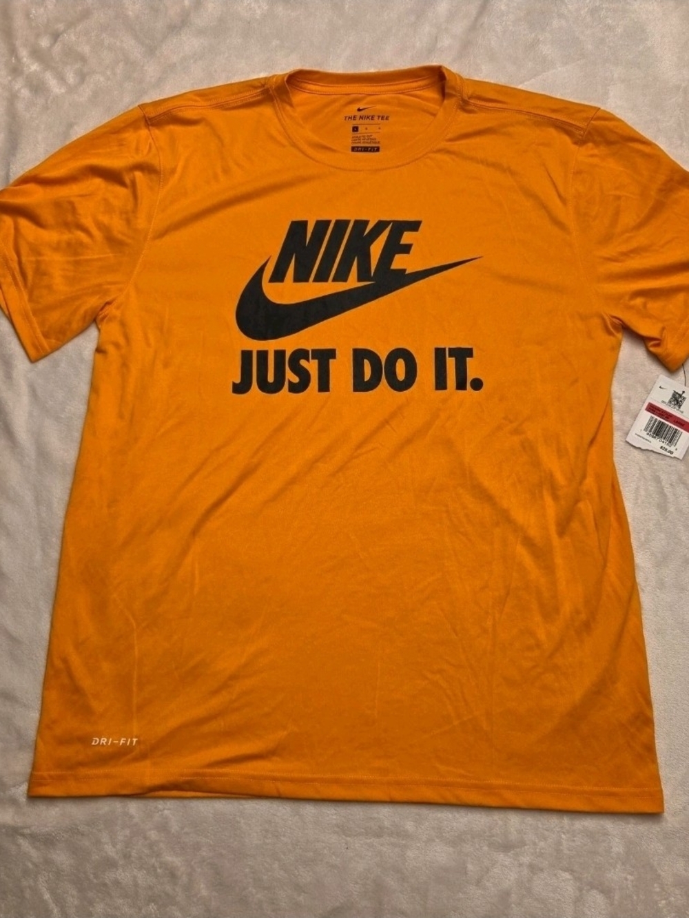 Nike Orange Short-Sleeve Dri-FIT 'Just Do It.' Tee
